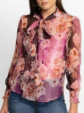 Johnny Was Carina Silk Blouse